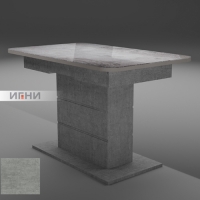 Стол "Шамбор" (сер.камень, Н005) р-р1240*750/300 (мех автоматического подъема вставки) г.Пенза