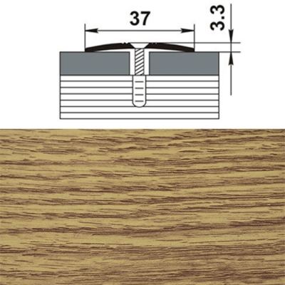 Профиль стыкоперекрывающий ПС 03.1350. 084 дуб универсальный