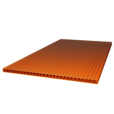 Сотовый поликарбонат ULTRAMARIN 6 мм, Янтарь 6м