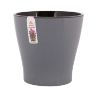Горшок цветочный Лея 3,6л двойной (с автополивом)(серый) (уп.24) М7935 г.Октябрьский
