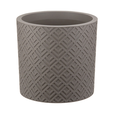 Кашпо ЭТНА D280мм 9,5л с вставкой серый М3184