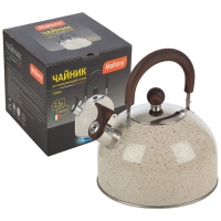 Чайник STORIA, объем 2,5 л, из нерж стали со свистком, окрашенный, ручка под дерево арт.007190 Чайник STORIA, объем 2,5 л, из нерж стали со свистком, окрашенный, ручка под дерево арт.007190