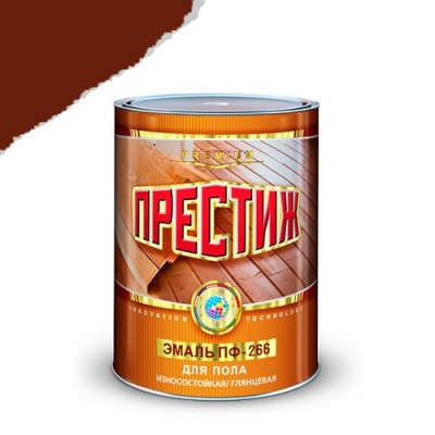 Эмаль ПФ-266 (Красно-коричневая 2,8 кг) ПРЕСТИЖ