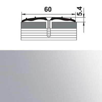Профиль стыкоперекрывающий ПС 07.900.01л серебро люкс