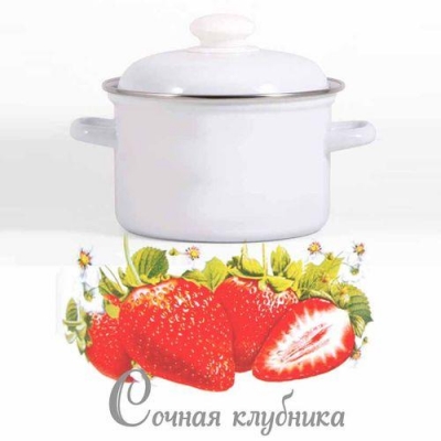 Кастрюля 6л С-16184АП2 СОЧНАЯ КЛУБНИКА