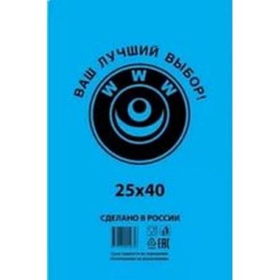 Пакет фасовочный, ПНД (8) 26х40 в пластах WWWсиняя (арт 70070) (1000шт)ФНД05420