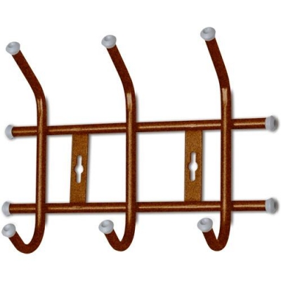 Вешалка настенная 276х215 мм (3 крючка) медный антик ВНТ3