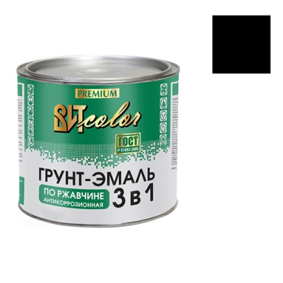 Грунт-эмаль по ржавчине 3 в 1 ВИТ color (черная 2,6 кг ЦАРИЦЫНСКИЕ КРАСКИ)