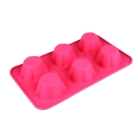 SATOSHI Алион Форма для выпечки маффинов 6 ячеек 29x17,4х3,6см, силикон (856-111)