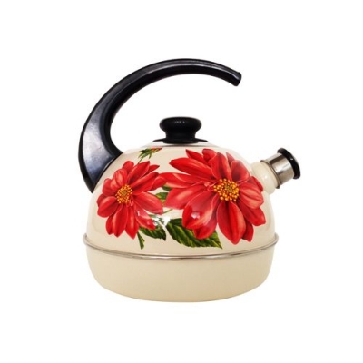 Чайник 4л (конс. руч.)-слон.кость/лера (дек.-нерж.ст) Т04/40/04/09