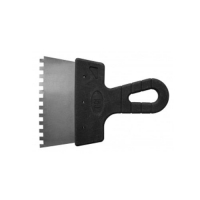 БИБЕР 35211 Шпатель фасадный 150мм нержавеющий зубчатый 6мм