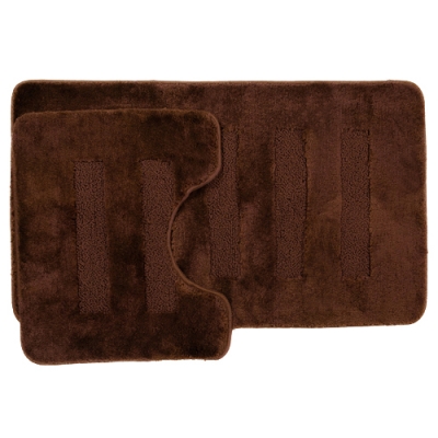 Комплект ковриков для в/к AQUA-PRIME Melany из 2 шт 50х80/40х50см 20мм (темно-коричневый)
