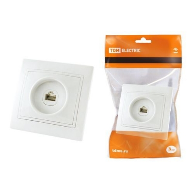 Розетка телефонная RJ11 белая Таймыр TDM (SQ1814-0020) Розетка телефонная RJ11 белая Таймыр TDM (SQ1814-0020)