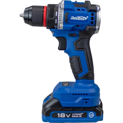 Акк. Дрель (шуруповерт) бесщеточная REDBO OAD-18BL (18В;40Нм;2,0Ач;2Акк;Li-Ion;мет.патрон) (28306)