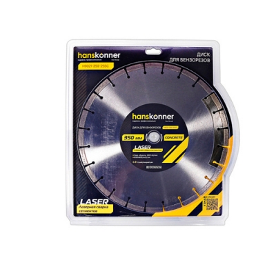 Алмазный диск Hanskonner 350x25,4 LASER CONCRETE, для бензорезов H9021-350-25SC