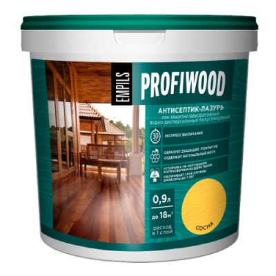Антисептик-лазурь декоративный атмосферостойкий водно-дисперсионный полиакриловый лиственница 0,9 кг