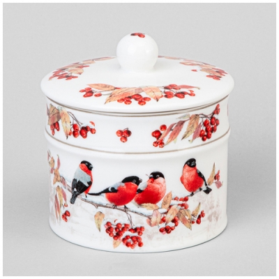 Банка lefard "Лесная сказка" снегири 11,5*12 см 500 мл 85-2067