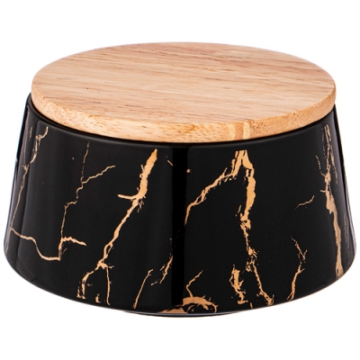 Банка с дерев.крышкой lefard "Fantasy" 13,5*7,5 см 600 мл черная 42-339