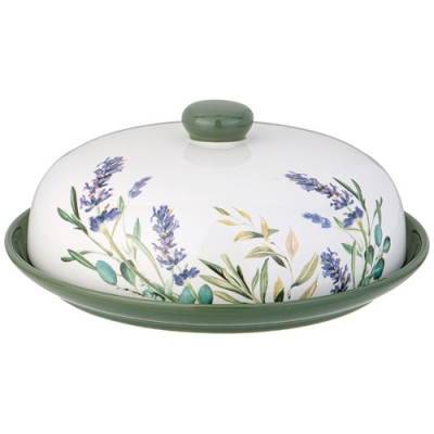 Блюдо для блинов agness "Лаванда" 23*10 см 358-2160