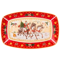 Блюдо lefard "Тройка" прямоуг. 25х16х3 см красное 85-1726