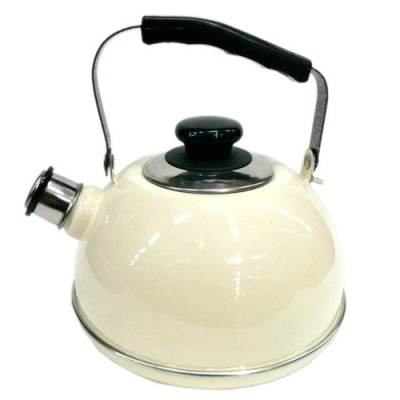 Чайник 2,5л. (конс. ручка) - слон. кость (декор - зол. нерж. сталь) T04/25/04/00/01
