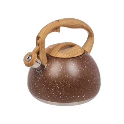 Чайник нержавеющая сталь, 2.7 л, со свистком, матовый, нейлон, Daniks, индукция, GS-04049H-2 (480201