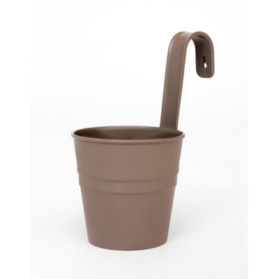 Декоративное настенное ведро Раттан коричневое "Элластик-Пласт"