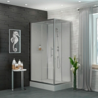 Душ. кабина с низ.под. 120х80, ср.пан.-стекло, проф. хром, прозрач.стекло, бел.стенка полка(1806A-S) Душ. кабина с низ.под. 120х80, ср.пан.-стекло, проф. хром, прозрач.стекло, бел.стенка полка(1806A-S)