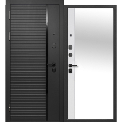 Дверь мет.9см Черное зеркало Эмалит белый NEW 960 левая (Россия) г.Йошкар Ола 84,4кг