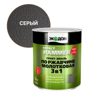 ЭкоДом Грунт-эмаль по ржавчине 3 в1 молотковая (2,2 кг) - серый (65219) ЭкоДом Грунт-эмаль по ржавчине 3 в1 молотковая (2,2 кг) - серый (65219)