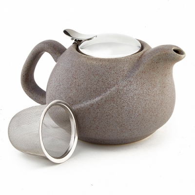Ф19-008R Заварочный чайник с фильтром : 800мл., серый (24)
