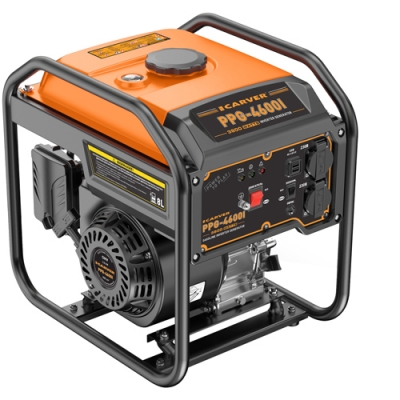 Генератор CARVER PPG -4600I инверторный (3,5/3,8 кВт, 220В, 2 розетки, USB)(24шт/пал)