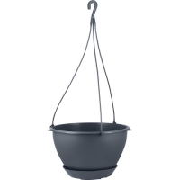 Горшок подвесной c фиксируемым поддоном InGreen Athena 4,5л вулканический серый IG1461