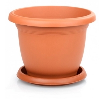 Горшок с поддоном Вилла 45л терракотовый