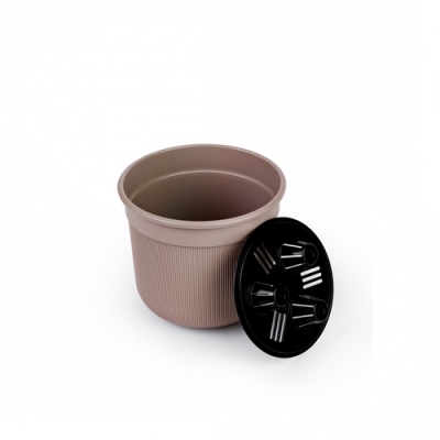 Горшок цв."Сканди" 1л (с дренажной вставкой)(какао) (уп.20) М9159 г.Октябрьский