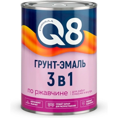 Грунт-эмаль по ржавчине Formula Q8 голубая 0,8 кг