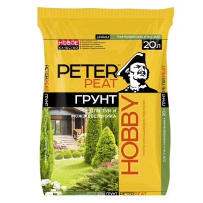 Грунт торфяной Peter Peat для туи и можжевельника, хобби 20л [3712]