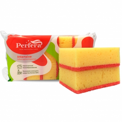 Губка Perfera для мытья посуды крупнопористая Intensive, 5 шт ПФ-01