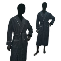 Халат махровый мужской чёрный р.48