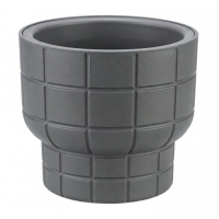 Кашпо КАРЕ IDEA D180мм 1,9л со вставкой Графитовый