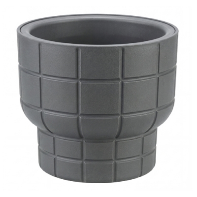 Кашпо КАРЕ IDEA D180мм 1,9л со вставкой Графитовый