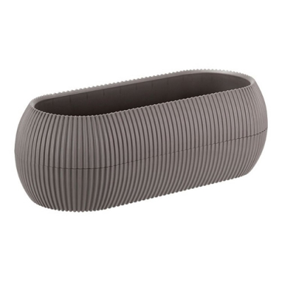 Кашпо ПИКАНТО овальное 1,3л серый М3210 Кашпо ПИКАНТО овальное 1,3л серый М3210