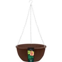 Кашпо "Верде" с мет.подвесом (6л.) Цв. Тёмнокоричневый (Арт. КШ5770)