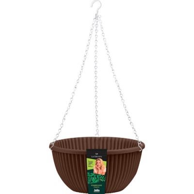 Кашпо "Верде" с мет.подвесом (6л.) Цв. Тёмнокоричневый (Арт. КШ5770) Кашпо "Верде" с мет.подвесом (6л.) Цв. Тёмнокоричневый (Арт. КШ5770)