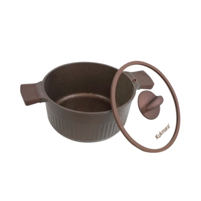 Кастрюля 3,2л со стеклянной крышкой, АП линия "Stella" (mokko) "Kukmara" ксм32а