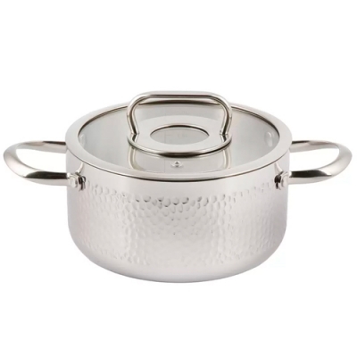 Кастрюля нерж, 2.4 л, с крыш, крыш стекло, Daniks, Навия, индукц, SD-0136-18 (505752)