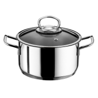 Кастрюля нерж.ст.,2,8л, 20х10см, Марта, стек.крышка, КАТЮША, арт.К-100-20-0