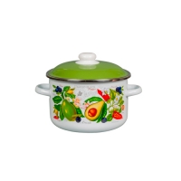 Кастрюля цил. 5,5л, белосн., Авокадо, 6RD221M