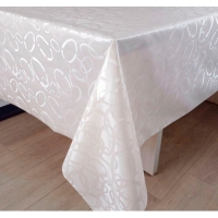 Клеенка Bogema 8679 шелкография на ткани(белая) 0,28мм*1,37м*20м