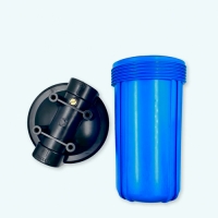 Колба ACR ВВ10" синяя 1" с черной крышкой